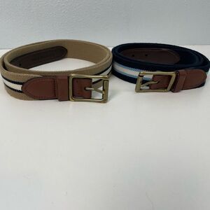 Lands End Dress Belts Size L EUC